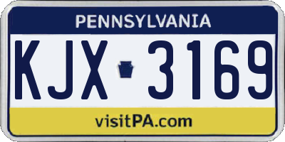 PA license plate KJX3169