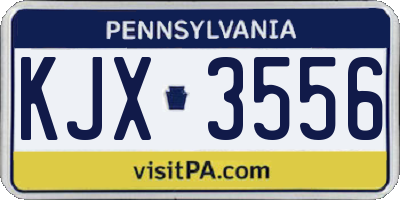 PA license plate KJX3556