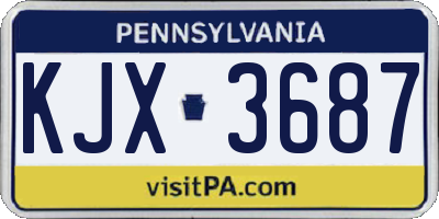 PA license plate KJX3687