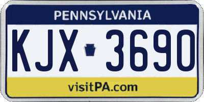 PA license plate KJX3690
