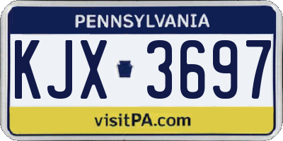 PA license plate KJX3697