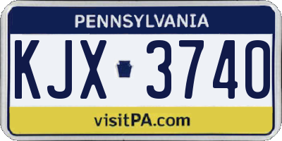 PA license plate KJX3740
