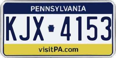 PA license plate KJX4153