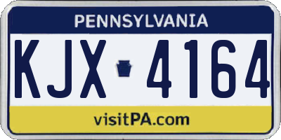 PA license plate KJX4164