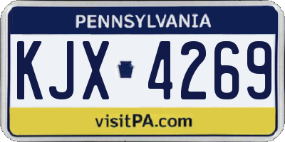 PA license plate KJX4269