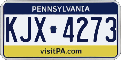PA license plate KJX4273