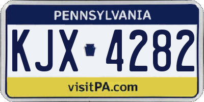 PA license plate KJX4282