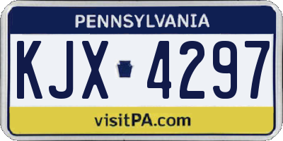 PA license plate KJX4297