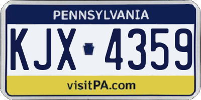 PA license plate KJX4359