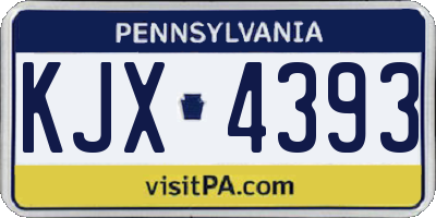 PA license plate KJX4393
