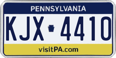 PA license plate KJX4410