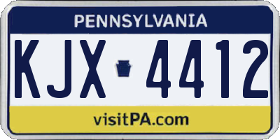 PA license plate KJX4412