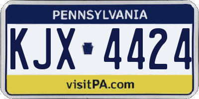 PA license plate KJX4424