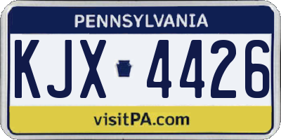 PA license plate KJX4426