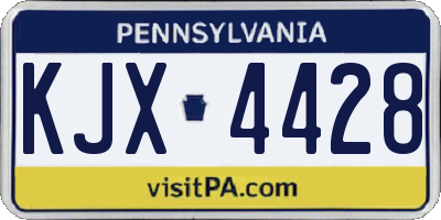 PA license plate KJX4428