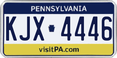 PA license plate KJX4446