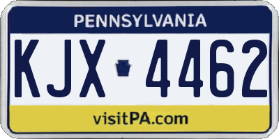 PA license plate KJX4462