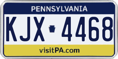 PA license plate KJX4468