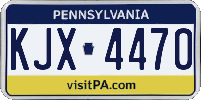 PA license plate KJX4470