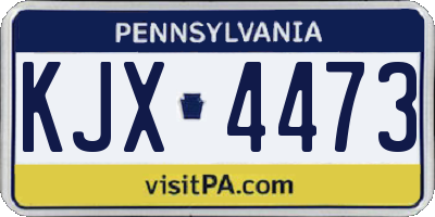 PA license plate KJX4473