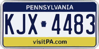 PA license plate KJX4483