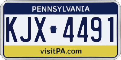 PA license plate KJX4491