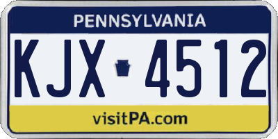 PA license plate KJX4512