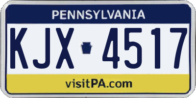 PA license plate KJX4517