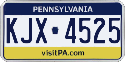 PA license plate KJX4525