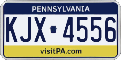 PA license plate KJX4556