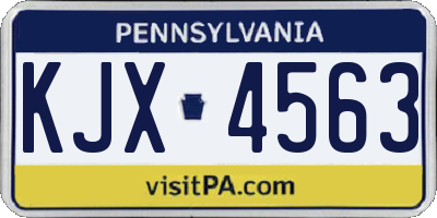 PA license plate KJX4563