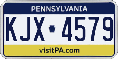 PA license plate KJX4579