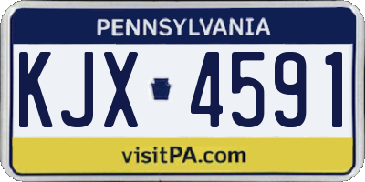 PA license plate KJX4591