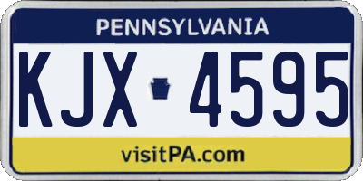 PA license plate KJX4595