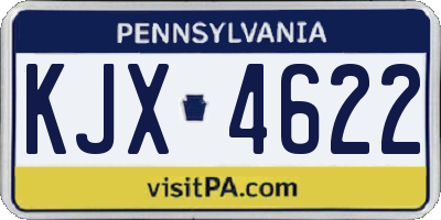 PA license plate KJX4622