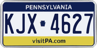 PA license plate KJX4627