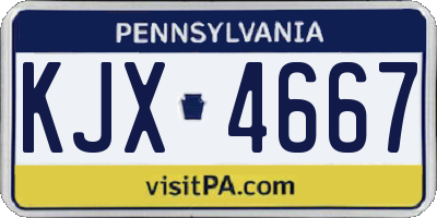 PA license plate KJX4667