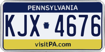 PA license plate KJX4676