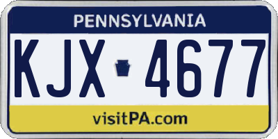 PA license plate KJX4677