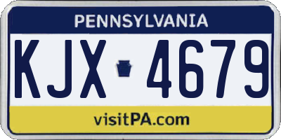 PA license plate KJX4679