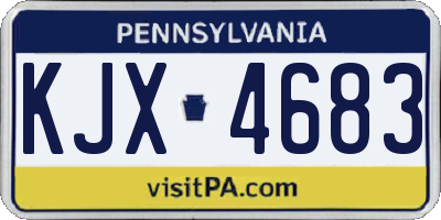 PA license plate KJX4683