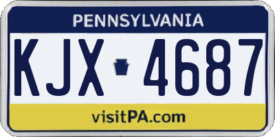 PA license plate KJX4687