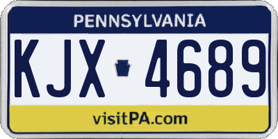 PA license plate KJX4689