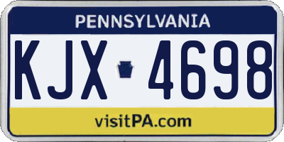 PA license plate KJX4698