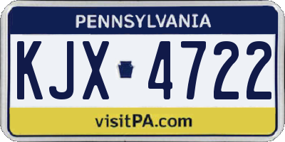 PA license plate KJX4722