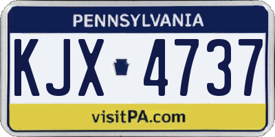 PA license plate KJX4737