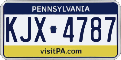 PA license plate KJX4787