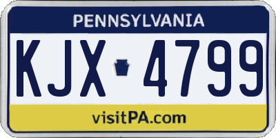 PA license plate KJX4799