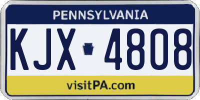 PA license plate KJX4808