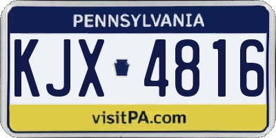 PA license plate KJX4816